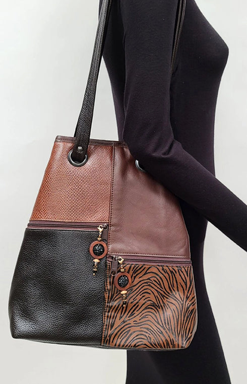 Black Brown Skins Bag Pack