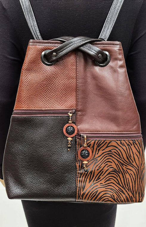 Black Brown Skins Bag Pack