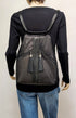 Black Leather Patterns Metro Bagpack