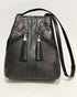 Black Leather Patterns Metro Bagpack