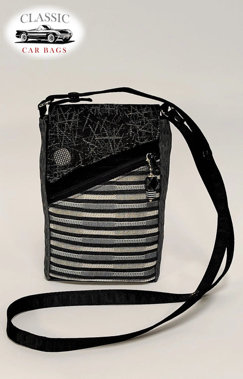 Black White Stripe Classic Car Crossbody