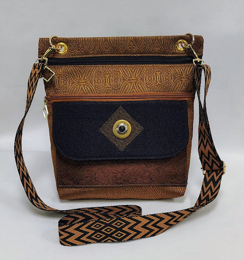 Bronze cross body purse