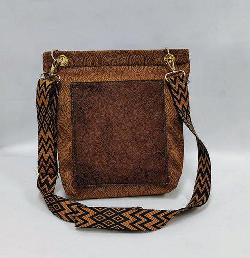 Bronze cross body purse