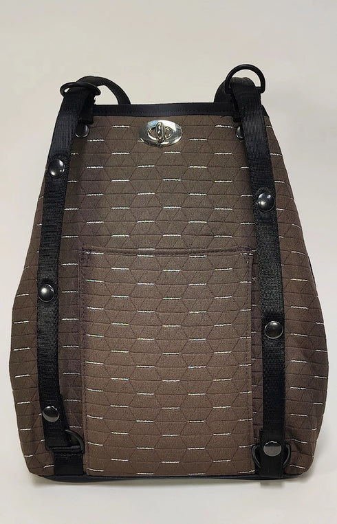 Taupe Sparkle Fabric Metro Bagpack