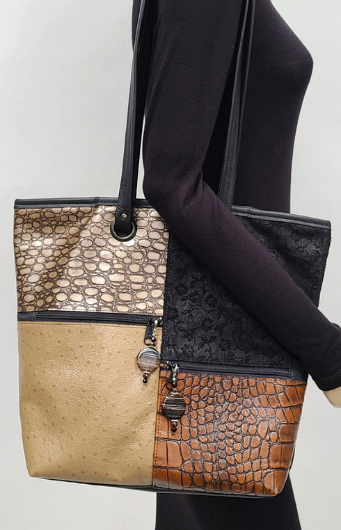 Multi Color Textures Bag Pack