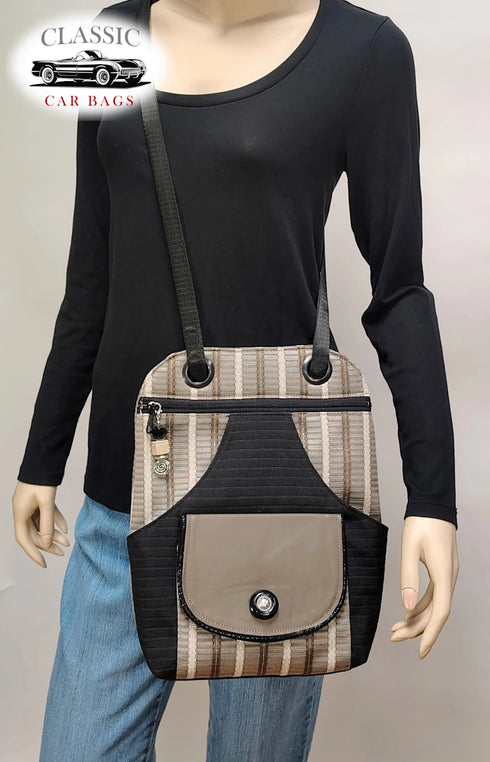 Neutral Stripe Patterns Classic Car Metro Bagpack