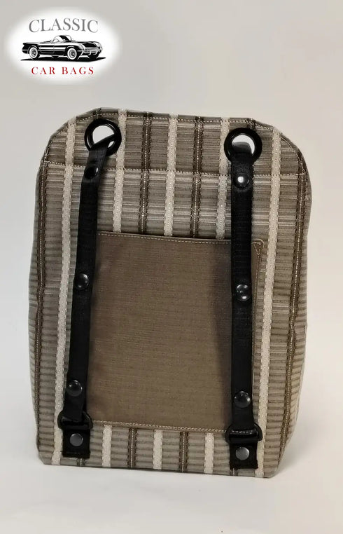 Neutral Stripe Patterns Classic Car Metro Bagpack
