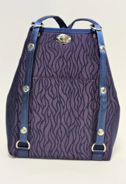 Purple Patterns Fabric Metro Bagpack