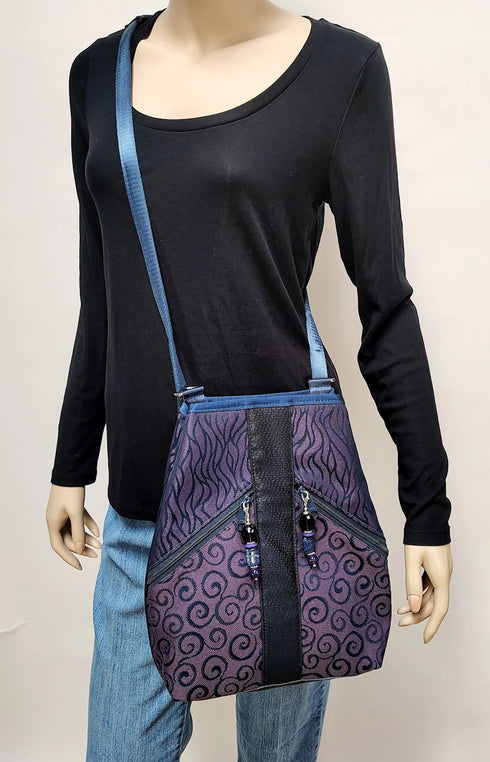 Purple Patterns Fabric Metro Bagpack