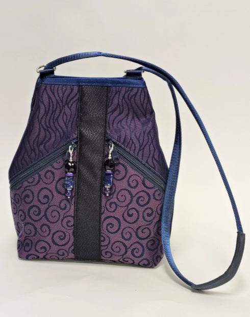 Purple Patterns Fabric Metro Bagpack