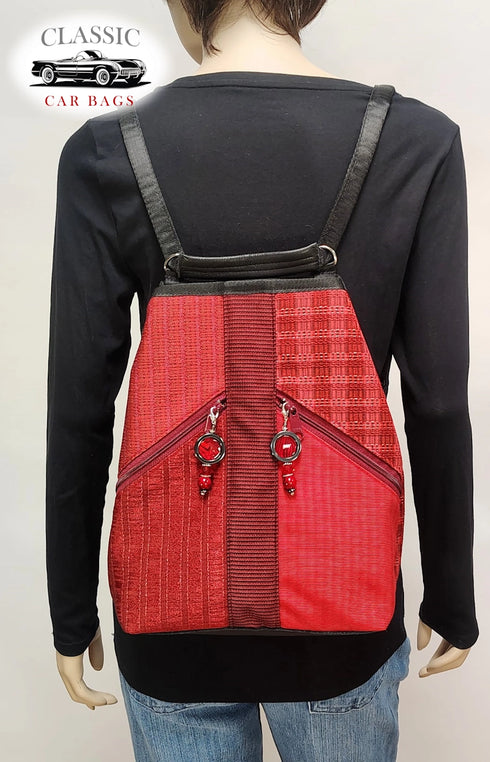 Red Patterns Classic Car Metro Bagpack
