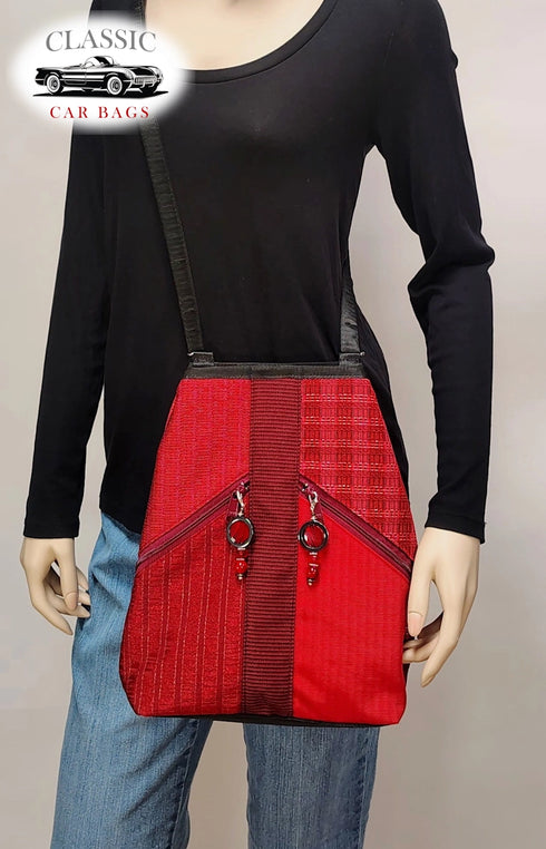 Red Patterns Classic Car Metro Bagpack