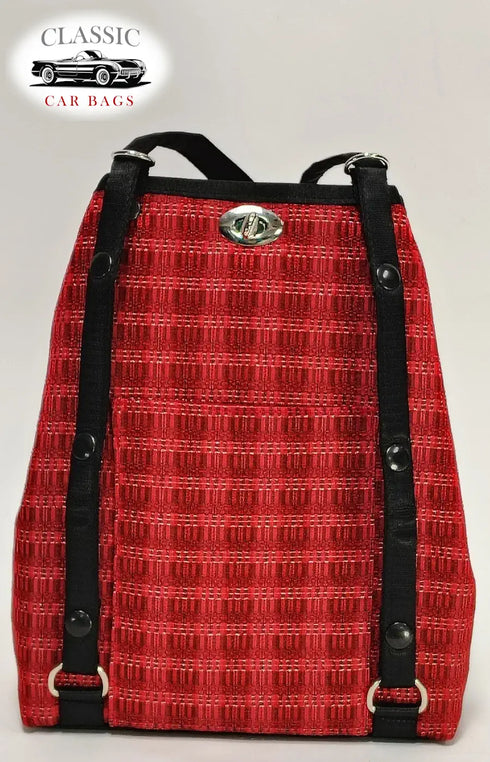 Red Patterns Classic Car Metro Bagpack