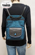 Teal Brocade Patterns Classic Car Metro Bagpack