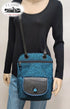 Teal Brocade Patterns Classic Car Metro Bagpack