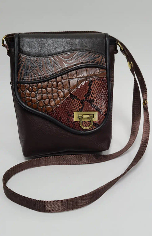Black Brown Wave Leather
